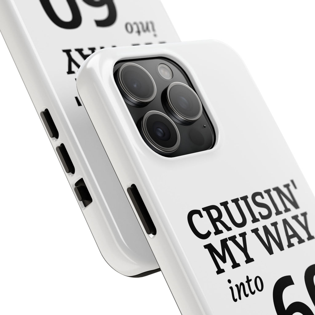 Cruisin' My Way into 60 Tough Phone Case — 60th Birthday Retro Celebration
