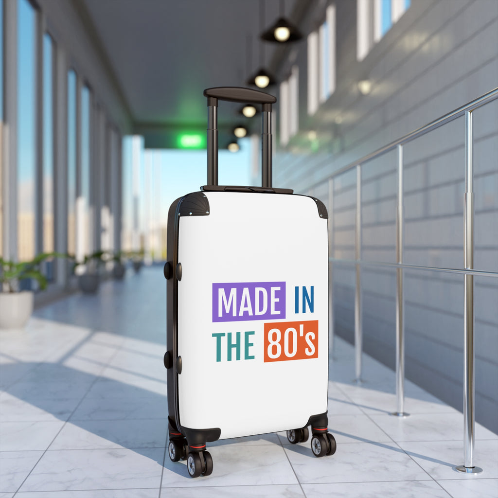 Made in the 80's Carry-On Suitcase — Retro Birthday Travel Luggage