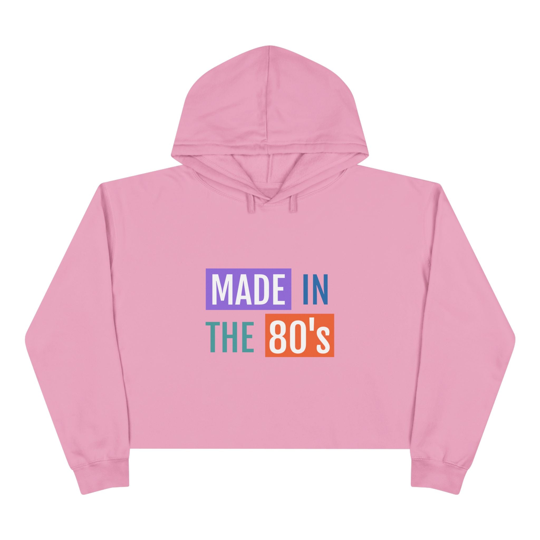 Made in the 80's Crop Hoodie — Retro 80s Graphic Cropped Sweatshirt