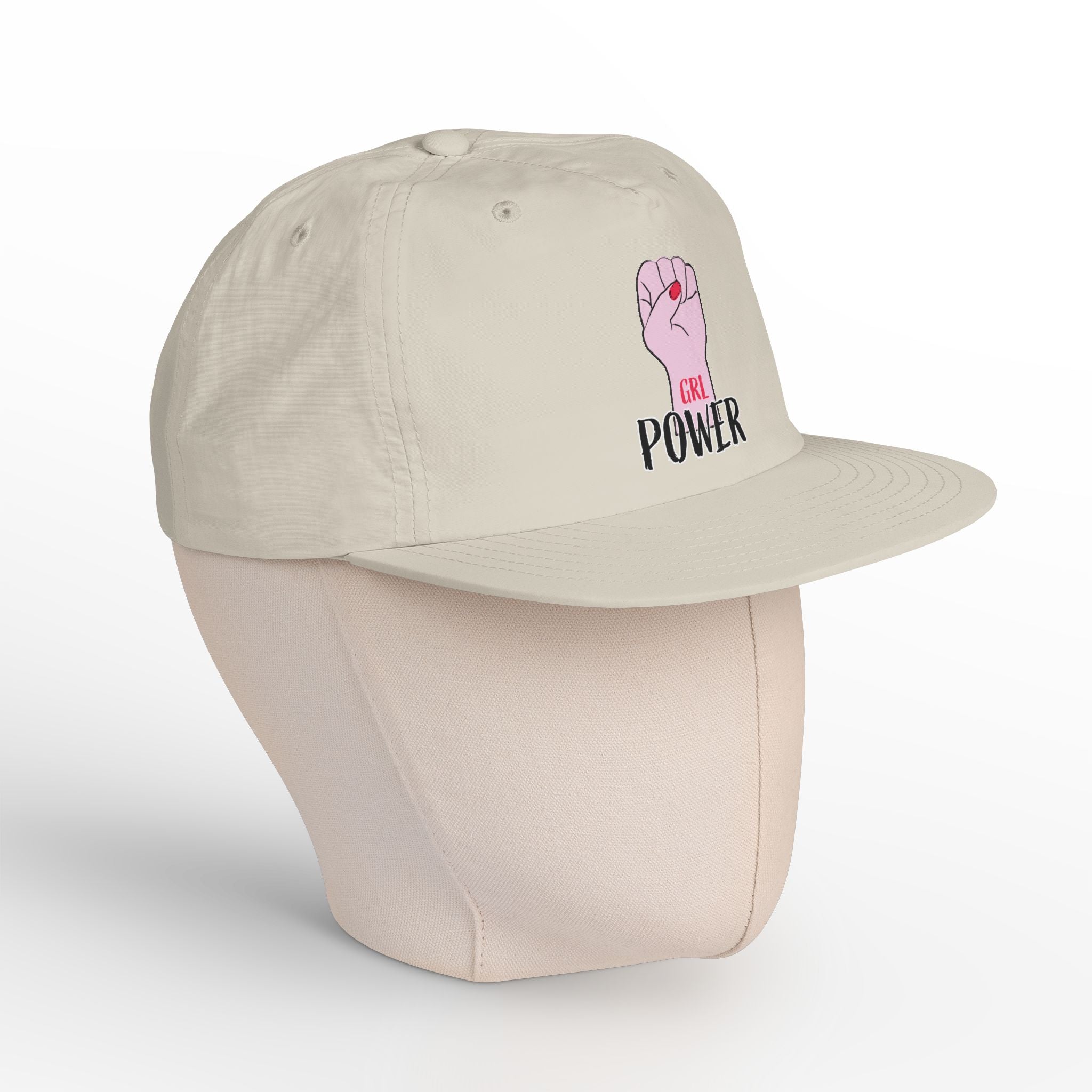 Surf Cap — "GRL POWER" Raised Fist Embroidered Surf Cap