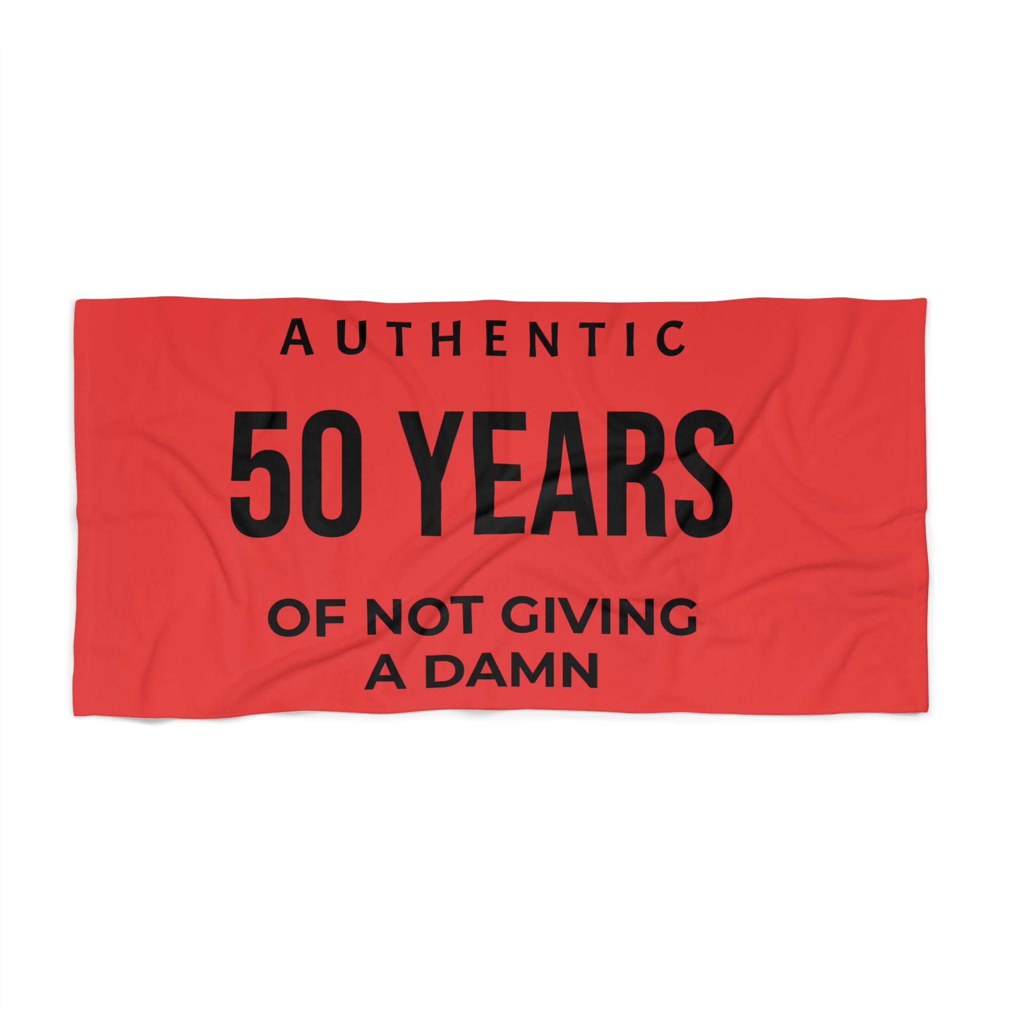 50 Years of Not Giving a Damn Beach Towel – Funny 50th Birthday Gift