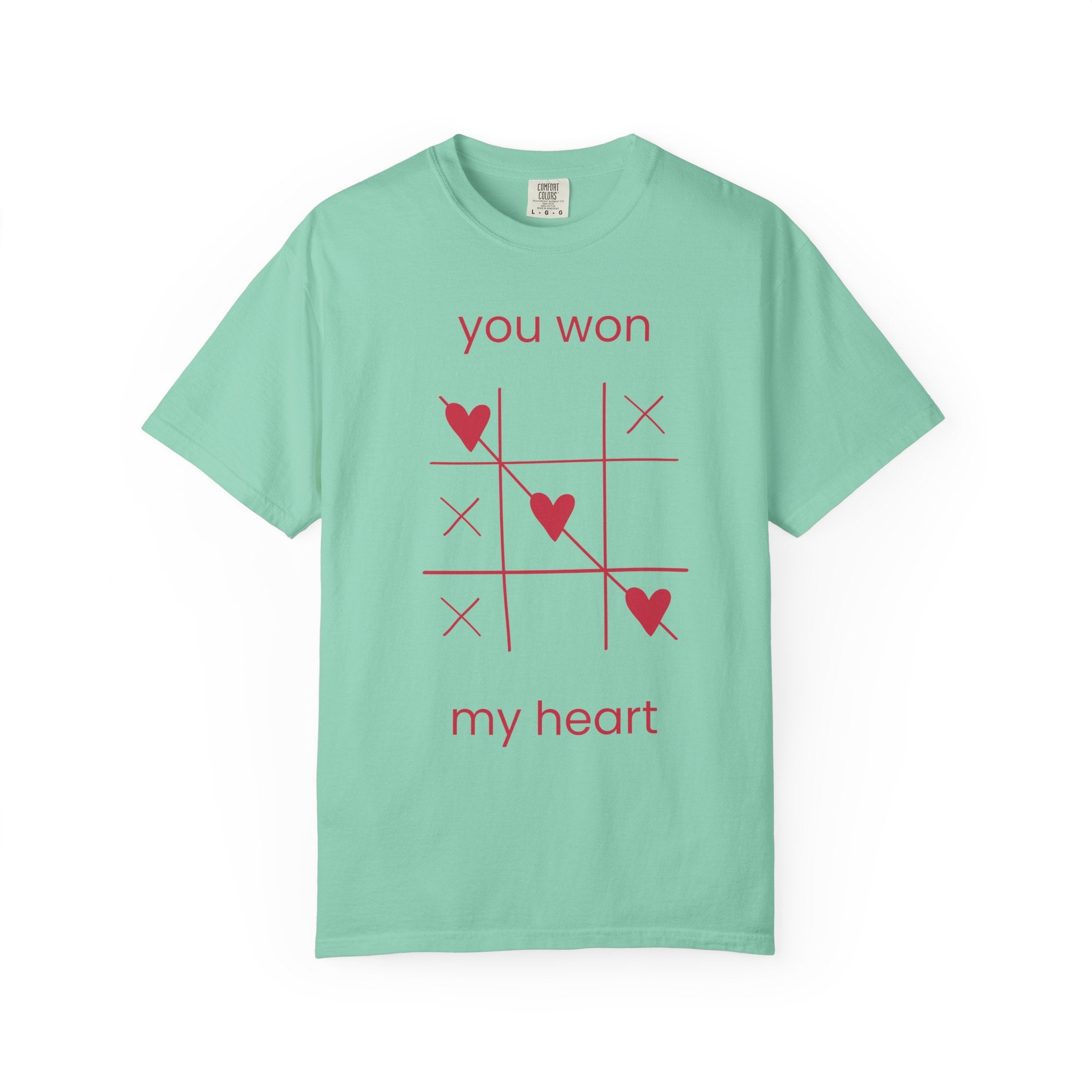 You Won My Heart T-Shirt — Tic-Tac-Toe Heart Valentine Tee