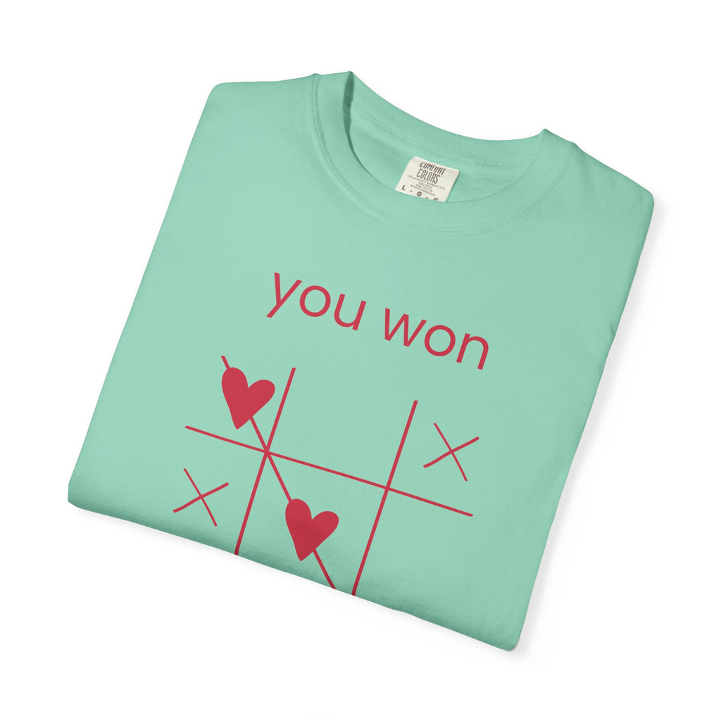 You Won My Heart T-Shirt — Tic-Tac-Toe Heart Valentine Tee