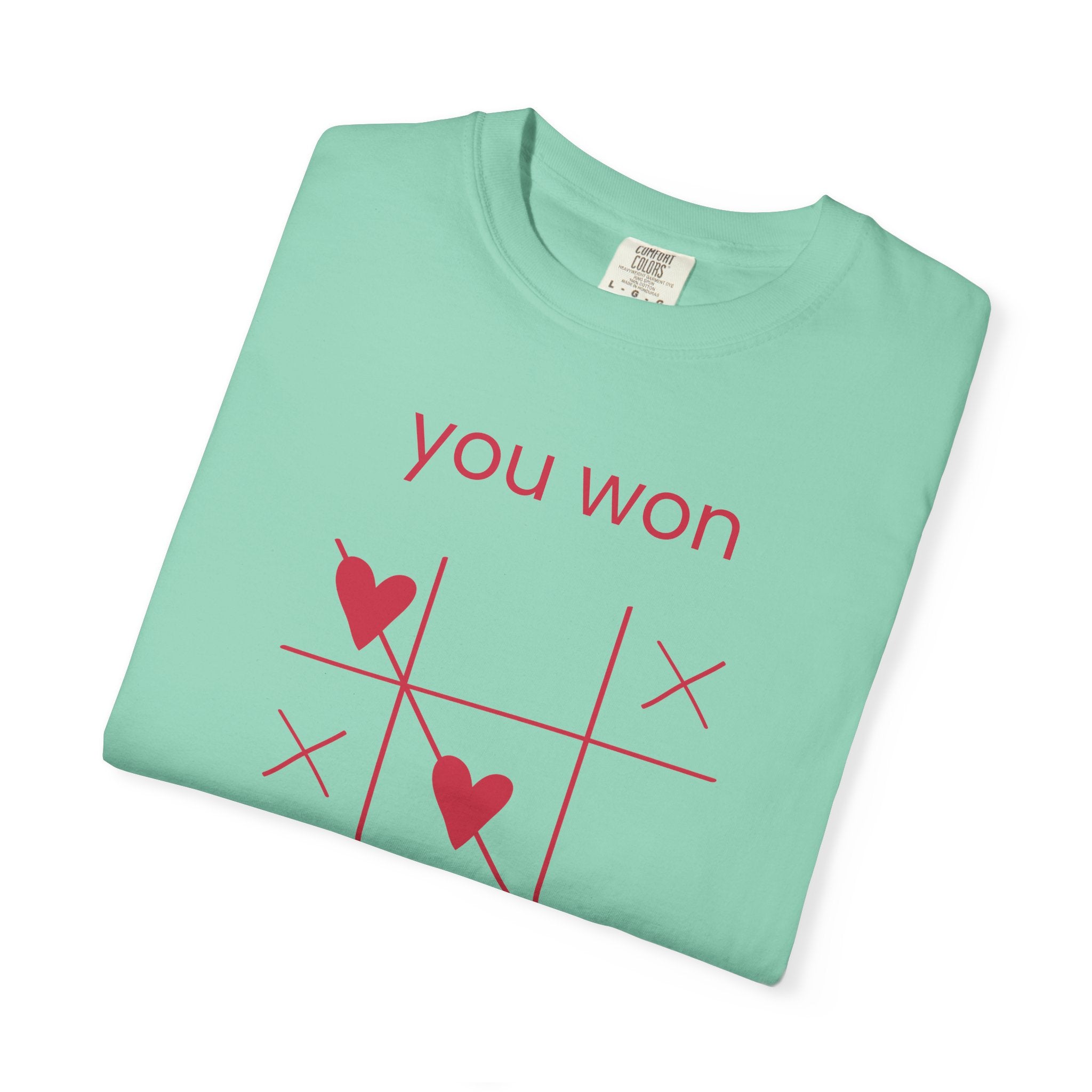 You Won My Heart T-Shirt — Tic-Tac-Toe Heart Valentine Tee