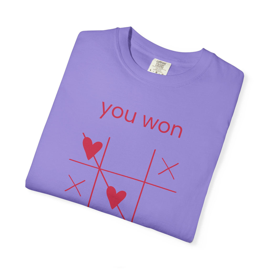 You Won My Heart T-Shirt — Tic-Tac-Toe Heart Valentine Tee