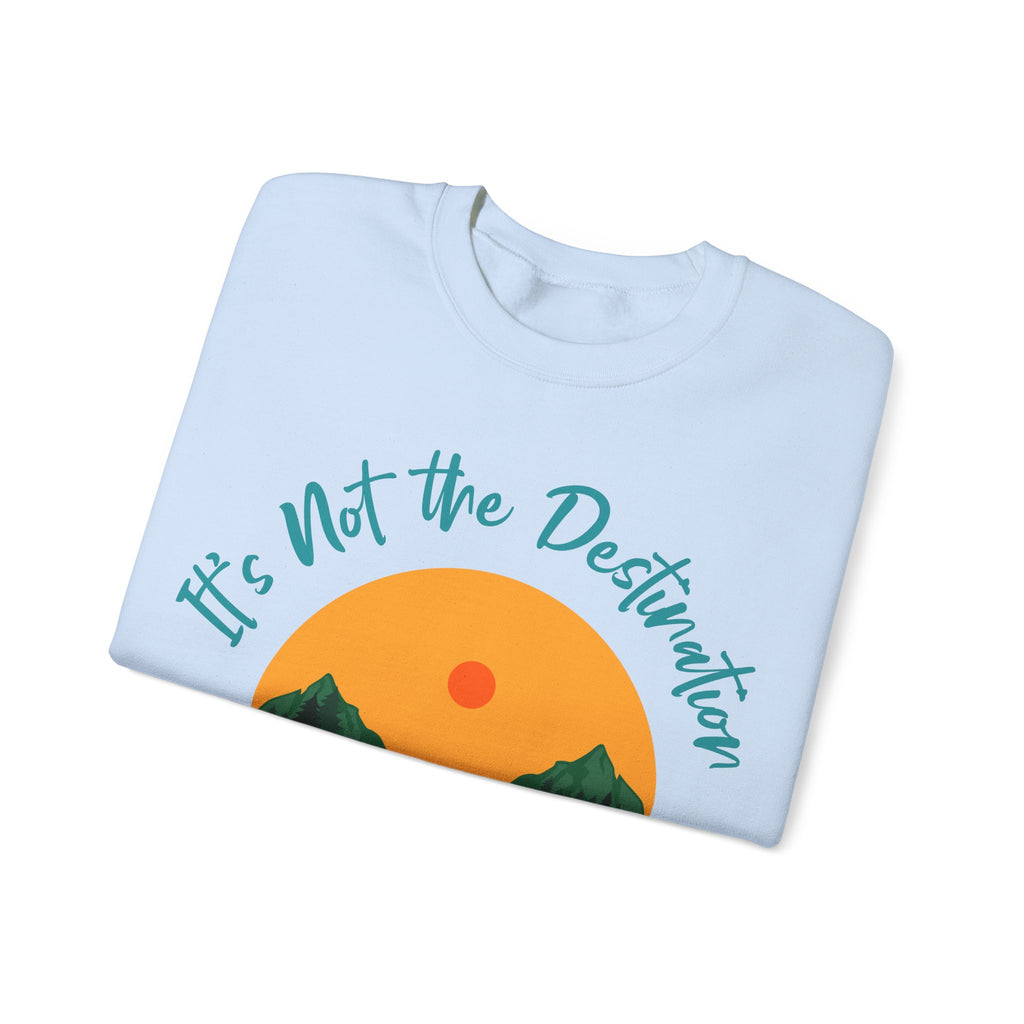 Crewneck Sweatshirt — "It's Not the Destination, It's the Journey" Retro Road Trip Design