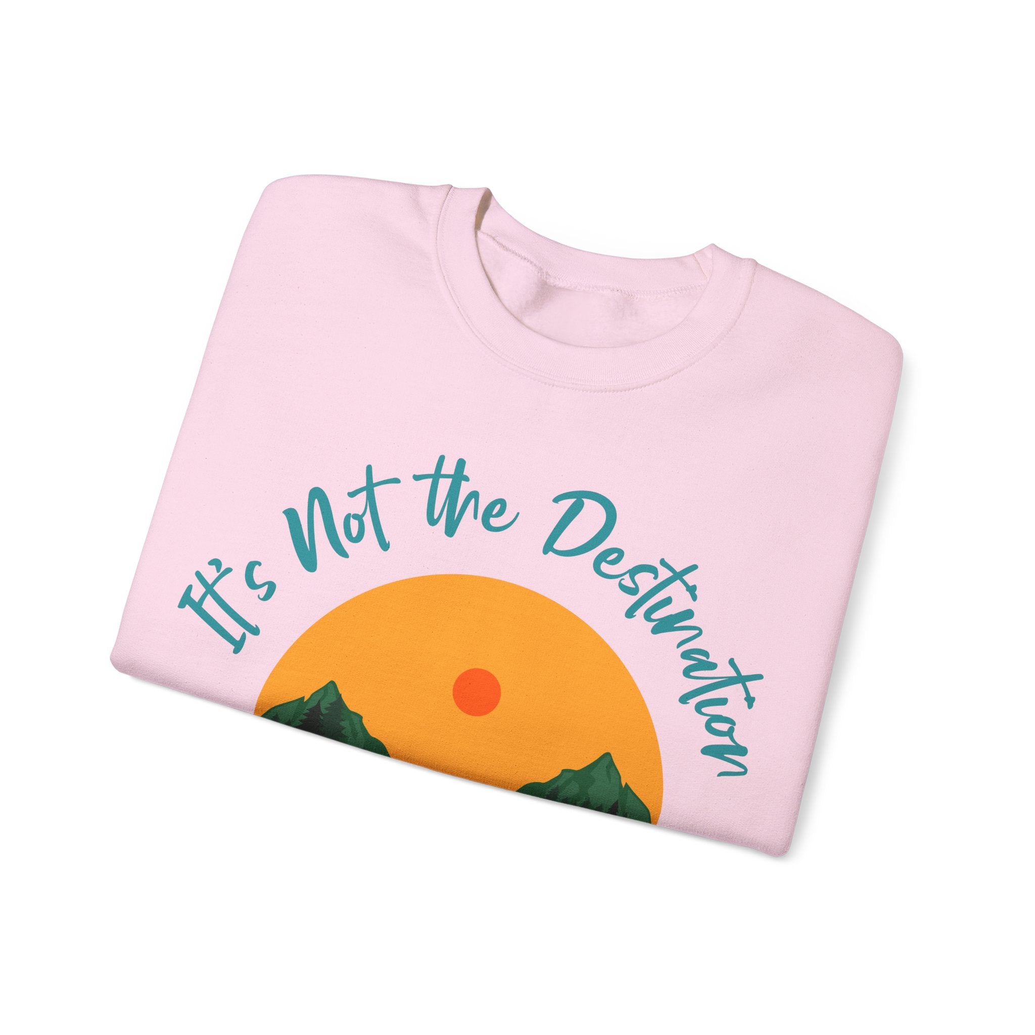 Crewneck Sweatshirt — "It's Not the Destination, It's the Journey" Retro Road Trip Design