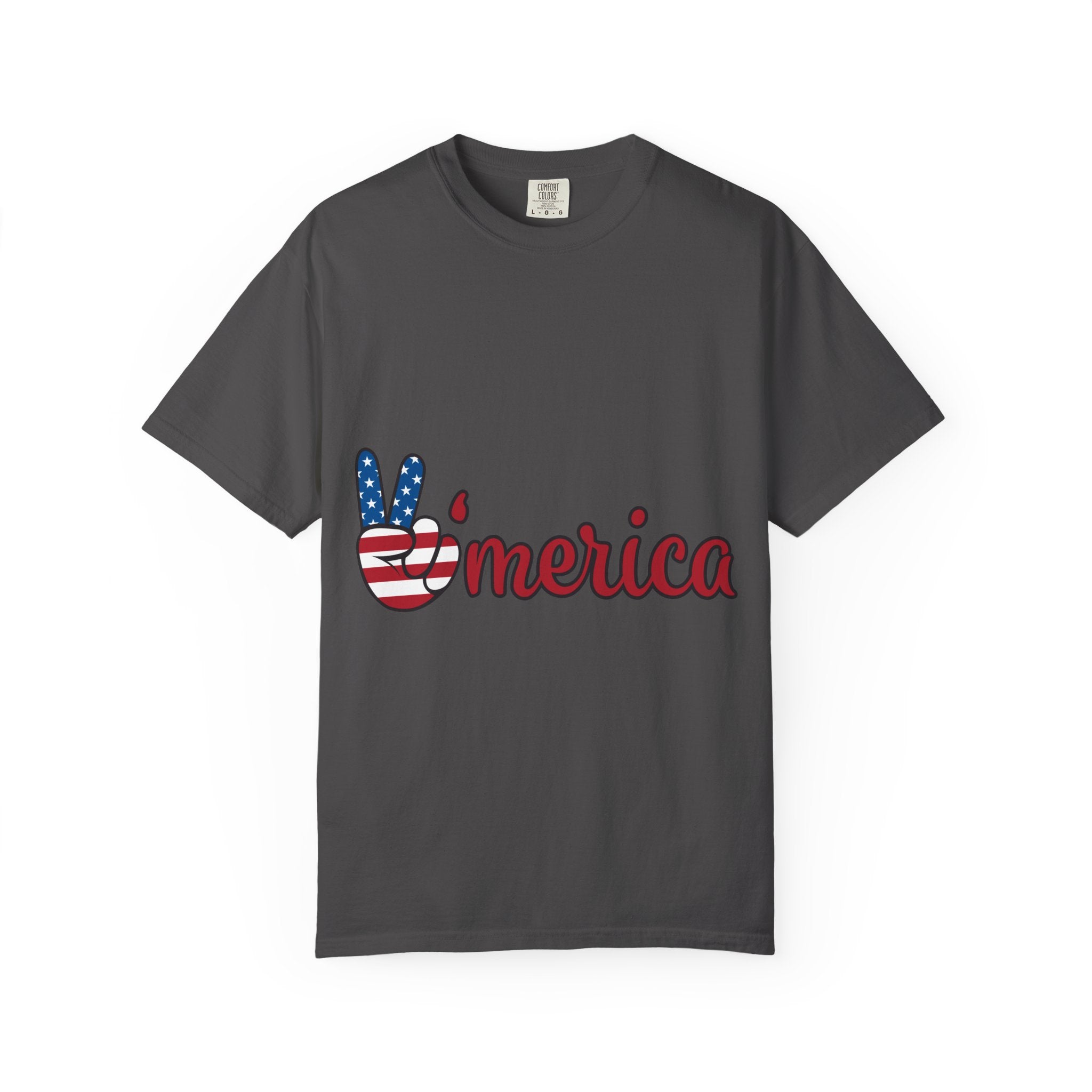 'Merica Peace Sign T-Shirt — Patriotic USA Flag Graphic Tee for 4th of July