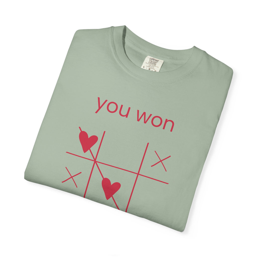 You Won My Heart T-Shirt — Tic-Tac-Toe Heart Valentine Tee