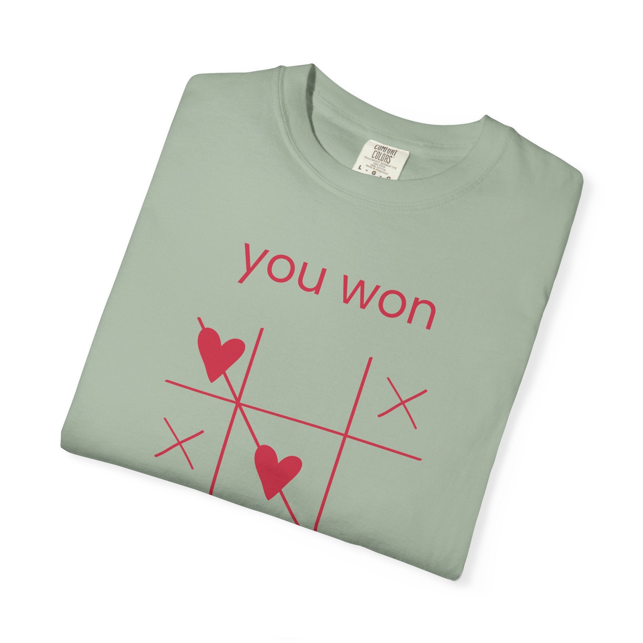 You Won My Heart T-Shirt — Tic-Tac-Toe Heart Valentine Tee