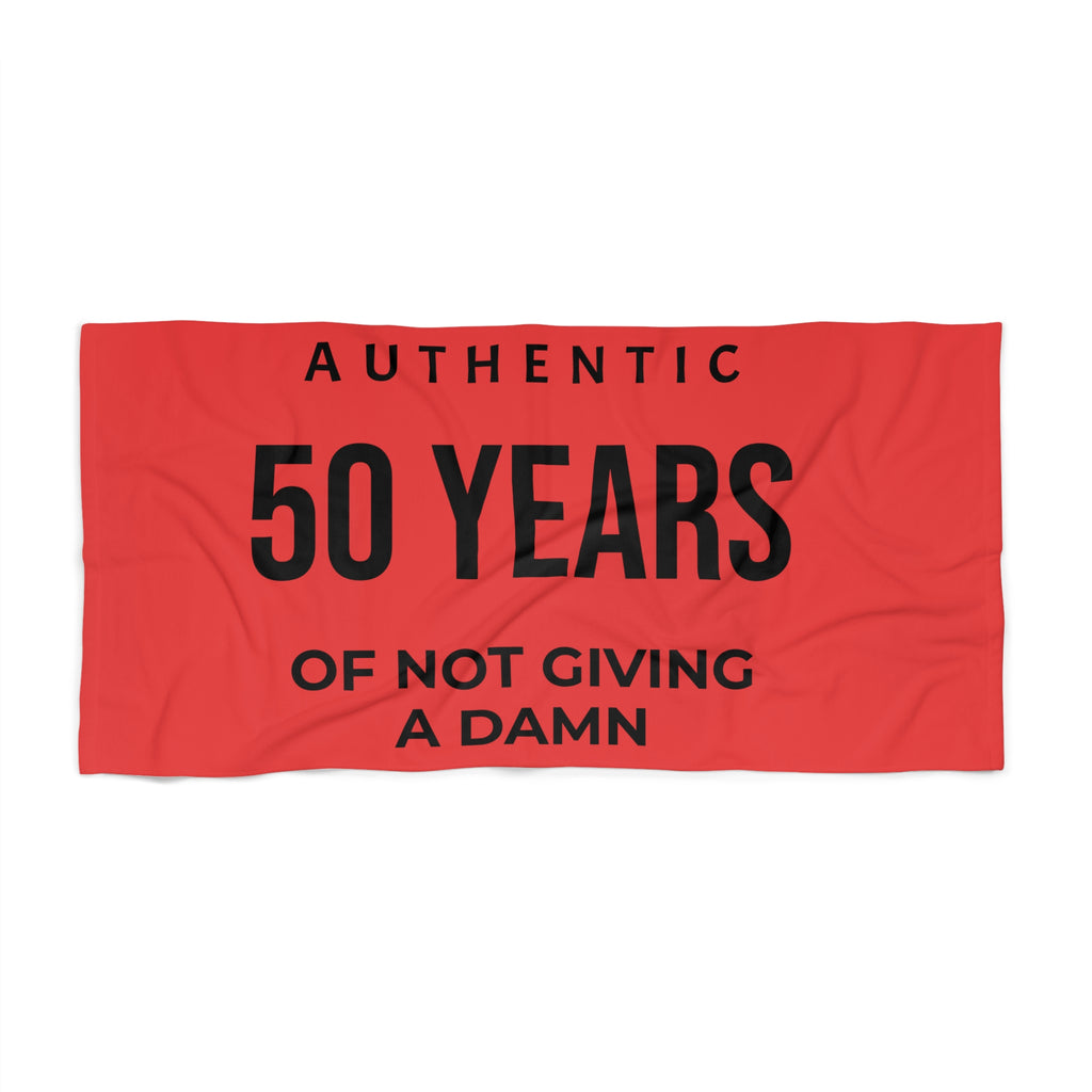 50 Years of Not Giving a Damn Beach Towel – Funny 50th Birthday Gift
