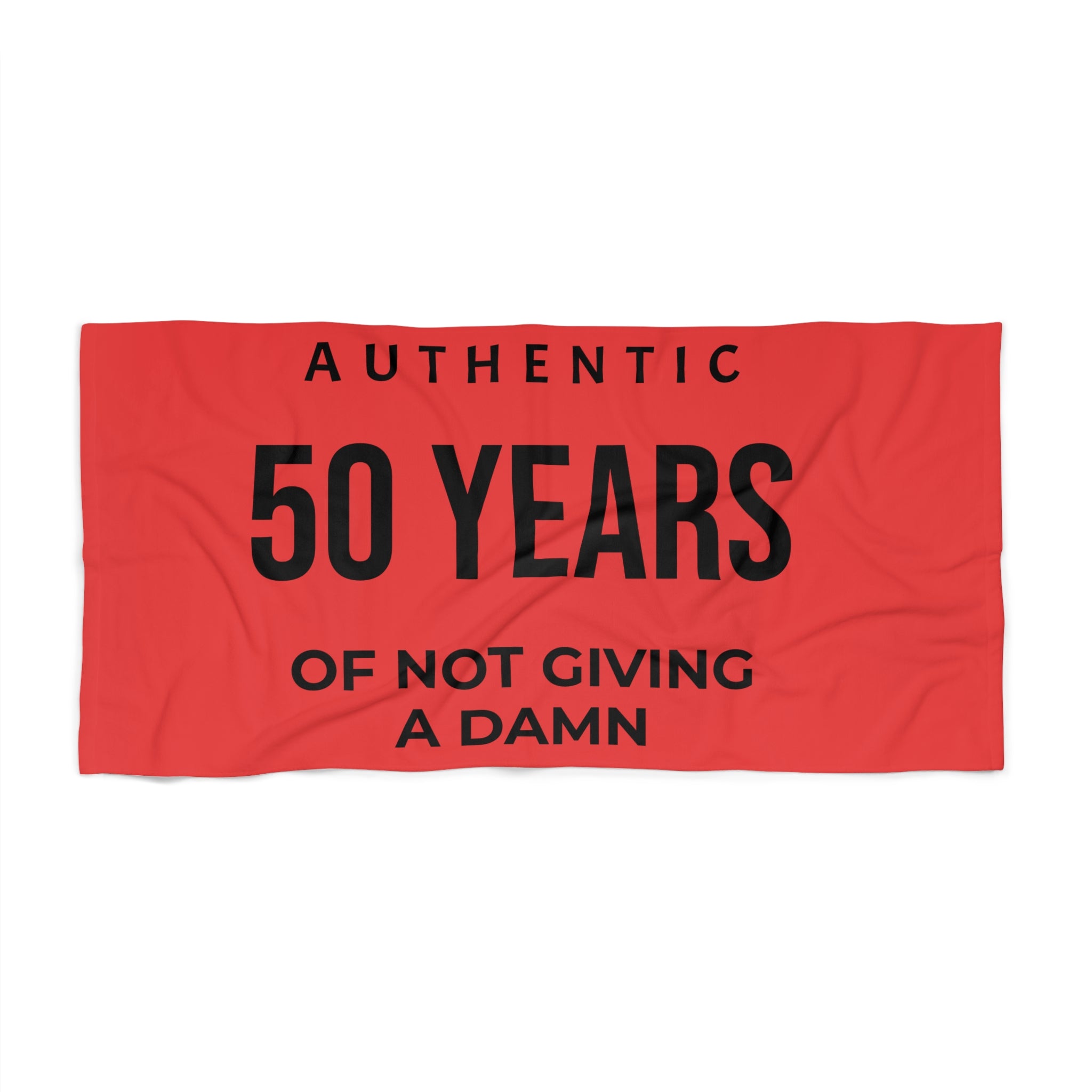50 Years of Not Giving a Damn Beach Towel – Funny 50th Birthday Gift